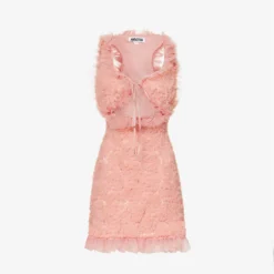 Cut-out Textured Stretch-woven Mini Dress