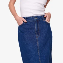 Greta High-rise Organic-cotton Midi Skirt -Outlet Pique Style Store R04186784 MIDWASH ALT04