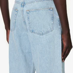 Kennedy Raw-waistband Wide-leg Mid-rise Jeans -Outlet Pique Style Store R04186800 POWDERBLUE ALT05