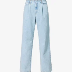 Kennedy Raw-waistband Wide-leg Mid-rise Jeans