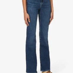 Sophie Flared-leg Mid-rise Cotton-blend Jeans -Outlet Pique Style Store R04186804 GREENSTONESEVEN ALT02