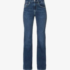 Sophie Flared-leg Mid-rise Cotton-blend Jeans