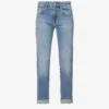 Ex-Boyfriend Tapered-leg Mid-rise Cotton-blend Jeans