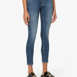 Legging Ankle Slim-leg Mid-rise Cotton-blend Jeans -Outlet Pique Style Store R04186810 DEEPDIVE ALT02