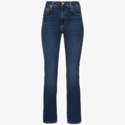 Mari Straight-leg High-rise Cotton-blend Jeans