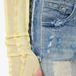 Asymmetric Raw-hem Stretch-woven Top 10 Asymmetric Raw-hem Stretch-woven Top -Outlet Pique Style Store R04186818 YELLOW ALT04