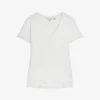 Ted Baker Laliita V-neck Short-sleeve Cotton-linen T-shirt