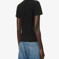 Comme Des Garçons Play Heart-appliqué Regular-fit Cotton-jersey T-shirt -Outlet Pique Style Store R04186989 BLACK ALT03