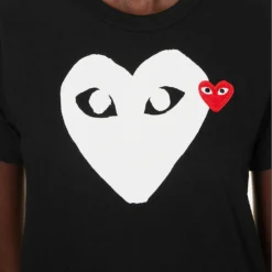 Comme Des Garçons Play Heart-appliqué Regular-fit Cotton-jersey T-shirt -Outlet Pique Style Store R04186989 BLACK ALT04