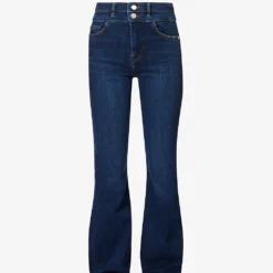 FRAME Le Double High Flare Stretch-denim Jeans