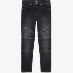 THE KOOPLES Slim-fit Jacron-embossed Stretch-denim Jeans