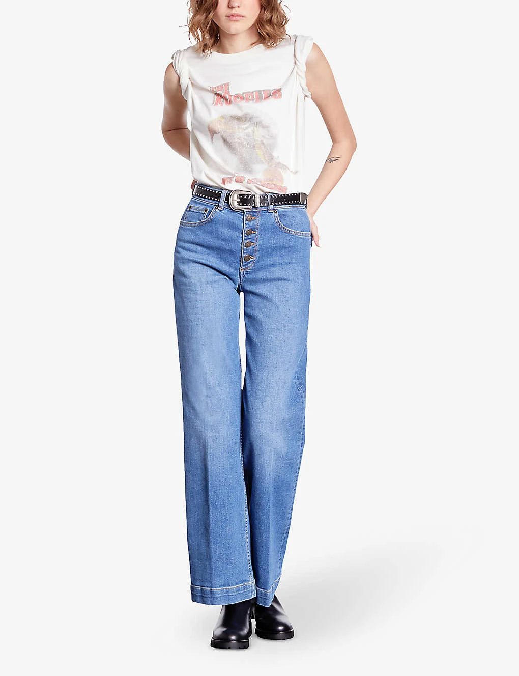 THE KOOPLES Eagle Screen-print Cotton-jersey T-shirt 2 THE KOOPLES Eagle Screen-print Cotton-jersey T-shirt - Image 2