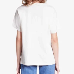 THE KOOPLES Eagle Screen-print Cotton-jersey T-shirt 8 THE KOOPLES Eagle Screen-print Cotton-jersey T-shirt -Outlet Pique Style Store R04187758 ECRU ALT03