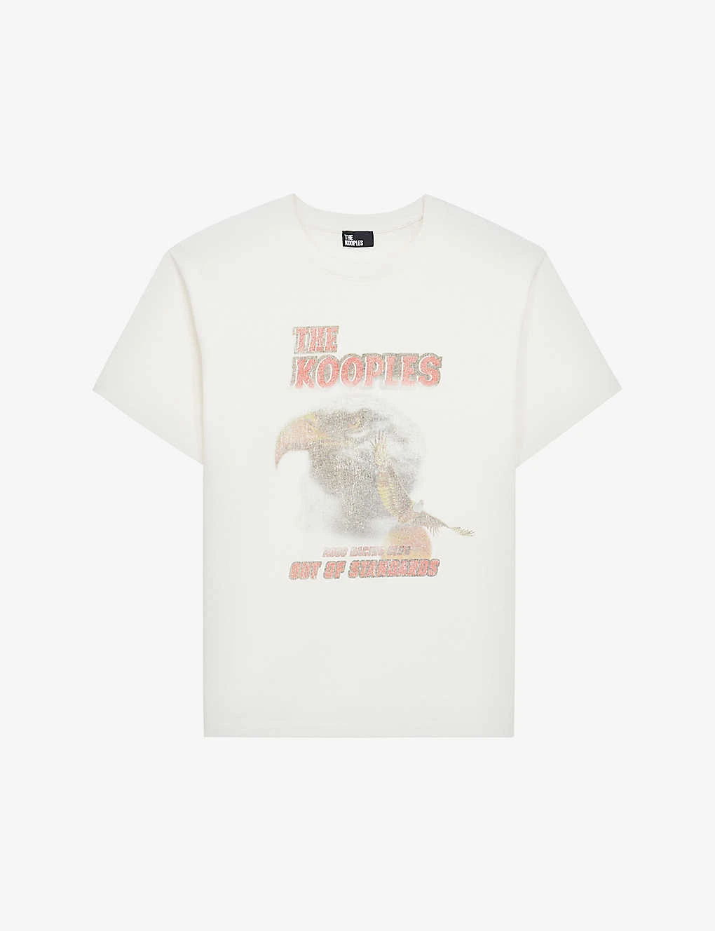 THE KOOPLES Eagle Screen-print Cotton-jersey T-shirt 1 THE KOOPLES Eagle Screen-print Cotton-jersey T-shirt