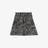 THE KOOPLES Graphic-print Smocked-waist Woven Mini Skirt