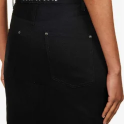 ROTATE Birger Christensen Crystal-fringe Organic-cotton Maxi Skirt 11 ROTATE Birger Christensen Crystal-fringe Organic-cotton Maxi Skirt -Outlet Pique Style Store R04188252 BLACK ALT05