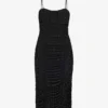ROTATE Birger Christensen Crystal-embellished Recycled-polyester Midi Dress