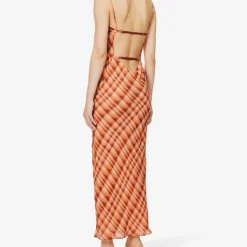 BEC + BRIDGE Soleil Graphic-print Silk Maxi Dress 8 BEC + BRIDGE Soleil Graphic-print Silk Maxi Dress -Outlet Pique Style Store R04188952 GOLDENHOURCHECK ALT03