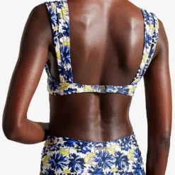 Ted Baker Pippea Graphic-print Balconette Stretch-woven Bikini Top -Outlet Pique Style Store R04189296 BLUE ALT03