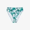 Ted Baker Orellaa Floral-print High-rise Stretch-recycled Polyamide Bikini Bottoms