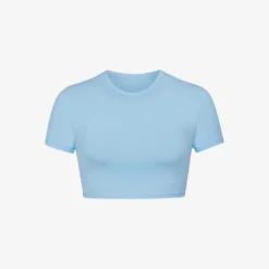 Round-neck Cropped Recycled-nylon Top