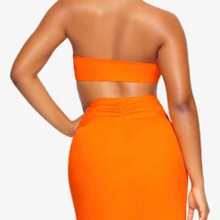 Bandeau Slim-fit Recycled Stretch-nylon Bikini Top 8 Bandeau Slim-fit Recycled Stretch-nylon Bikini Top -Outlet Pique Style Store R04189627 ORANGE ALT03