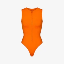 Zipped High-neck Recycled Stretch-nylon Swimsuit