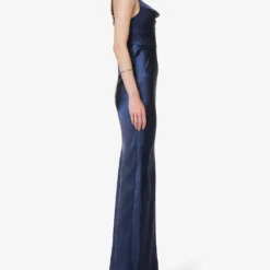 Cowl-neck Cami-strap Woven Maxi Dress -Outlet Pique Style Store R04189822 MIDNIGHT ALT02