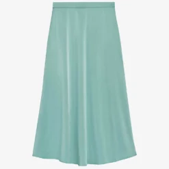 CLAUDIE PIERLOT Sapino High-waisted Satin Midi Skirt