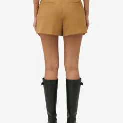 CLAUDIE PIERLOT Eden Pleated Stretch-woven Shorts -Outlet Pique Style Store R04189891 BRUNS ALT03