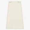 CLAUDIE PIERLOT Saule Chain-embellished Flared-cut Stretch-woven Midi Skirt