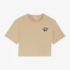 CLAUDIE PIERLOT Logo-print Cropped Cotton T-shirt