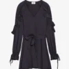 CLAUDIE PIERLOT Ruffled V-neck Woven Mini Dress