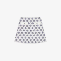 Maje Julia Monogram-print Stretch-knit Mini Skirt