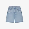 Maje Ietoile Rhinestone-embellished Flared Denim Shorts