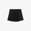 Maje Lupli Straight-fit Pleated Stretch-woven Shorts