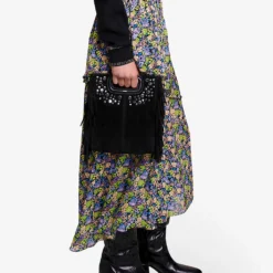 Maje Soleur Primrose-print Recycled Polyester-blend Midi Skirt -Outlet Pique Style Store R04190266 IMPRIME ALT02