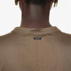 Max Mara Precios Tie-waist Cotton Midi Dress 11 Max Mara Precios Tie-waist Cotton Midi Dress -Outlet Pique Style Store R04191116 GREEN ALT05