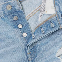 Levis 501 High-rise Distressed Denim Shorts -Outlet Pique Style Store R04191371 Z7281LIGHTINDIGO ALT06