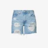 Levis 501 High-rise Distressed Denim Shorts