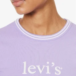 Levis Ringer Logo-print Cotton-jersey T-shirt -Outlet Pique Style Store R04191378 BABYSERIFLOGOPURP ALT04