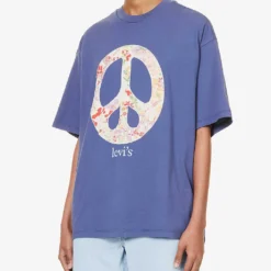 Levis Peace-sign Relaxed-fit Cotton-jersey T-shirt -Outlet Pique Style Store R04191379 FLORALPEACESIGNCR ALT02