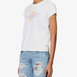 Levis Graphic Authentic Logo-print Cotton-jersey T-shirt -Outlet Pique Style Store R04191381 NEUTRALS ALT02