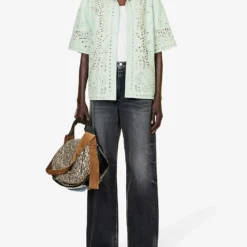 Amiri Double-waistband Wide-leg Mid-rise Jeans -Outlet Pique Style Store R04191417 AGEDBLACK ALT01