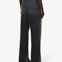 Amiri Double-waistband Wide-leg Mid-rise Jeans -Outlet Pique Style Store R04191417 AGEDBLACK ALT03
