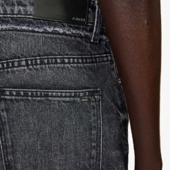 Amiri Double-waistband Wide-leg Mid-rise Jeans -Outlet Pique Style Store R04191417 AGEDBLACK ALT05