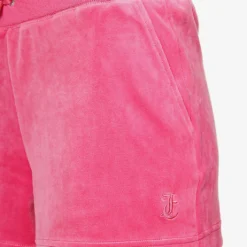 Juicy Couture Brand-embroidered Elasticated-waist Velour Shorts 9 Juicy Couture Brand-embroidered Elasticated-waist Velour Shorts -Outlet Pique Style Store R04191478 RASPBERRYROSE167 ALT04