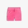 Juicy Couture Brand-embroidered Elasticated-waist Velour Shorts