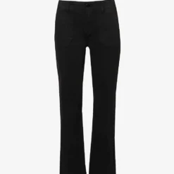 Paige Mayslie Straight-leg Mid-rise Stretch-denim Jeans