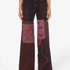 Charli Cohen X Diablo IV Brand-embroidered High-rise Regular-fit Upcycled Jeans 8 Charli Cohen X Diablo IV Brand-embroidered High-rise Regular-fit Upcycled Jeans -Outlet Pique Style Store R04192234 REDRED ALT02